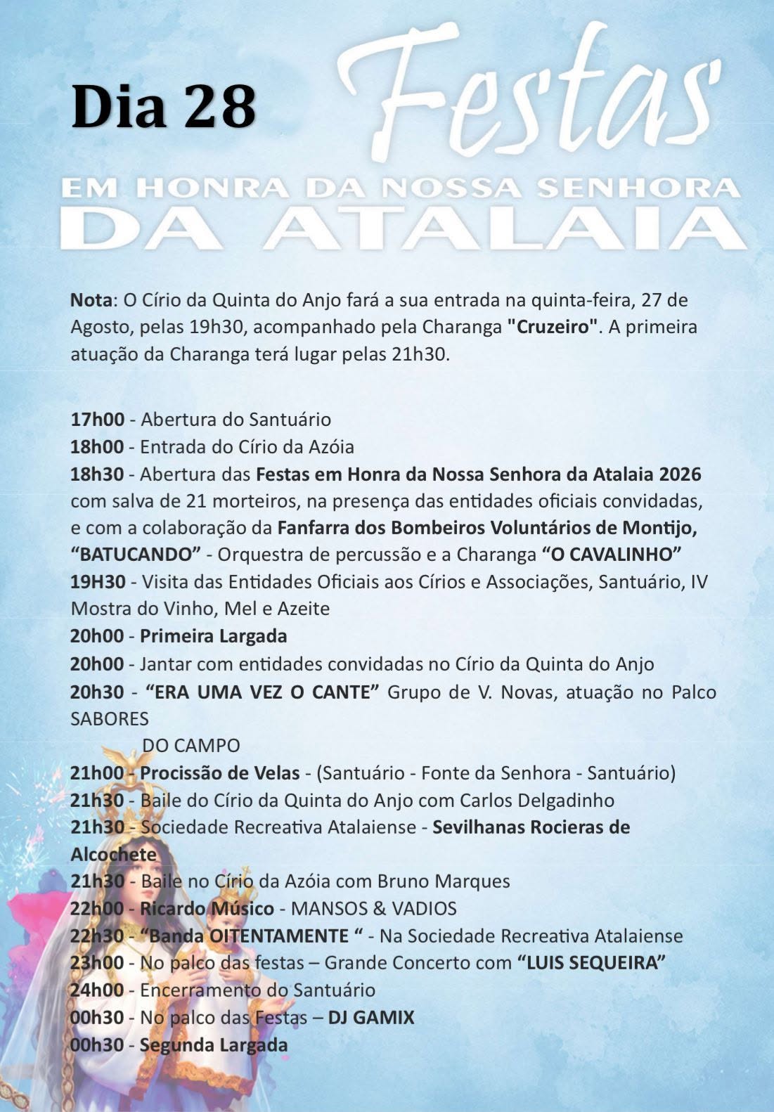 Festas em Honra de Nossa Senhora da Atalaia